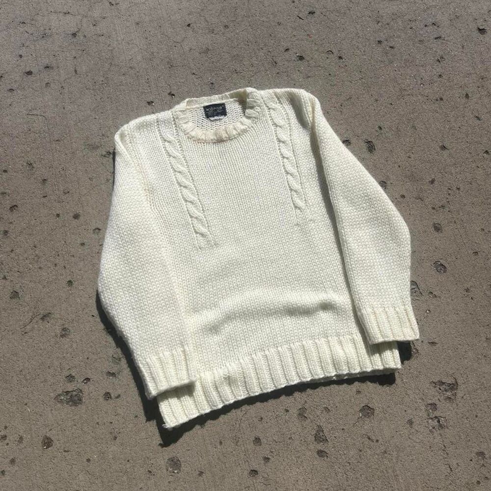 Vintage Knitivo Cream Cable Knit Old Money Y2K Sweater